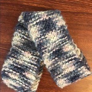 Crocheted wool scarf